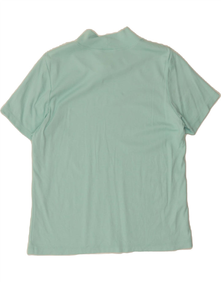 L.L.BEAN Womens T-Shirt Top UK 14 Medium Turquoise Cotton Vintage L.L.Bean and Second-Hand L.L.Bean from Messina Hembry 