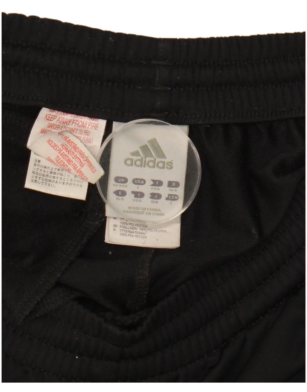 Adidas Drenge Træningsdragt Bukser Joggers 13-14 År Sort Polyester