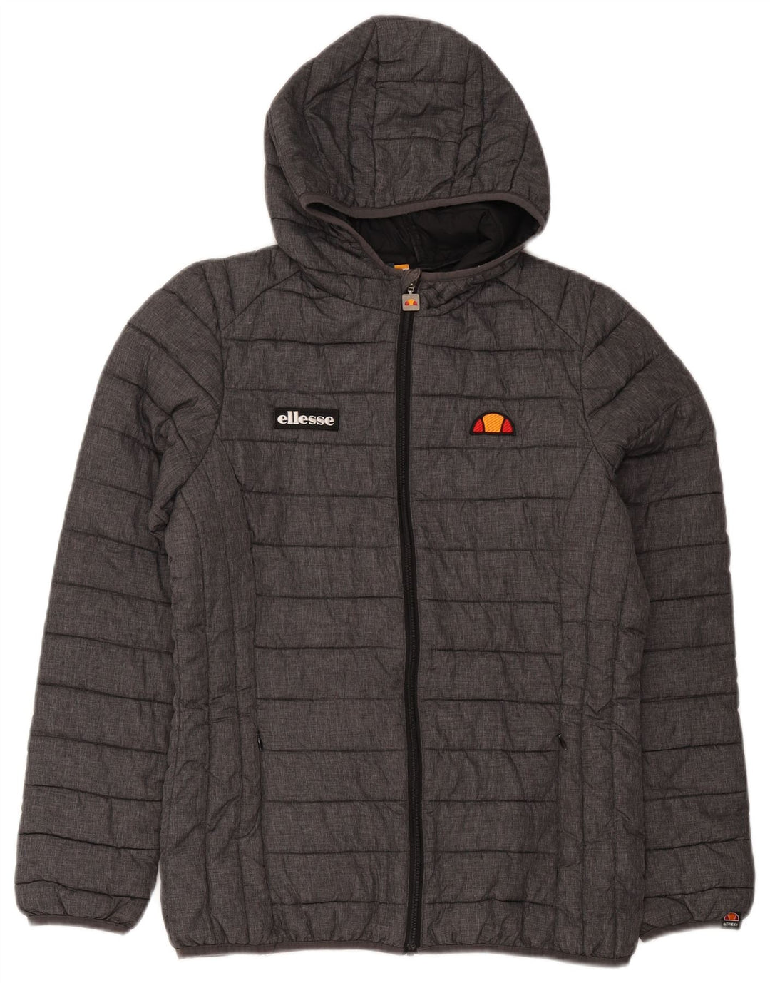Ellesse Dame Hætte Polstret Jakke UK 14 Medium Grey Polyamid Sports