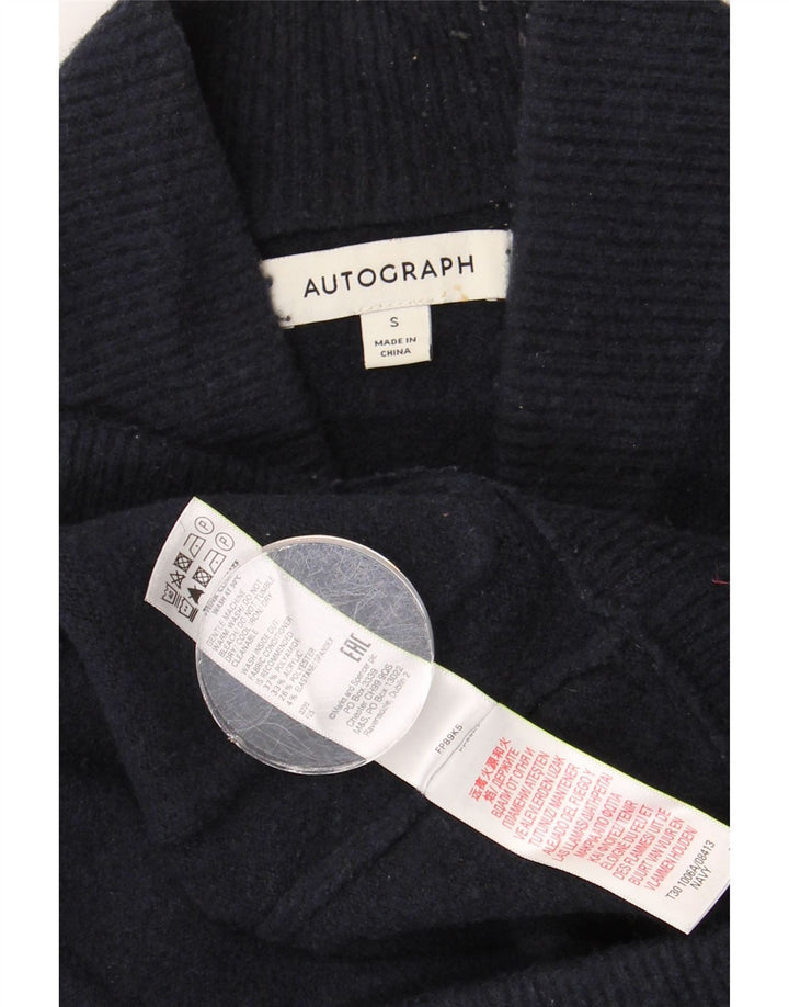 MARKS & SPENCER Herre autograf cardigan sweater Lille marineblå polyamid