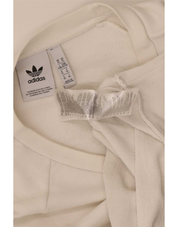 Adidas Herre Sweatshirt Jumper XL Hvid Bomuld