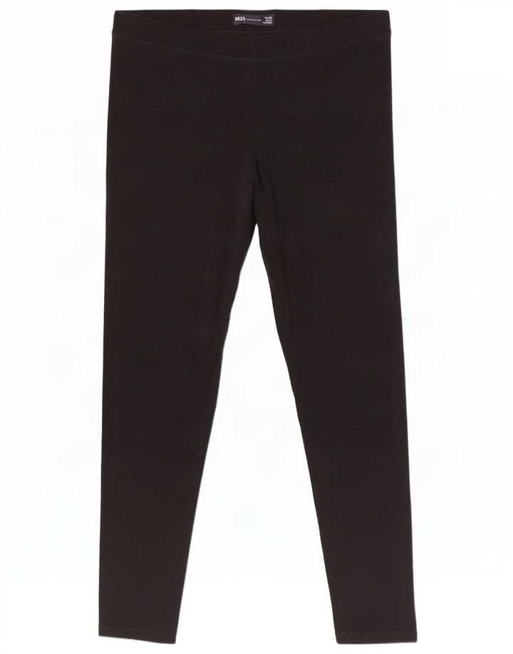 Marks & Spencer Dame Leggings UK 12 Medium Sort Bomuld