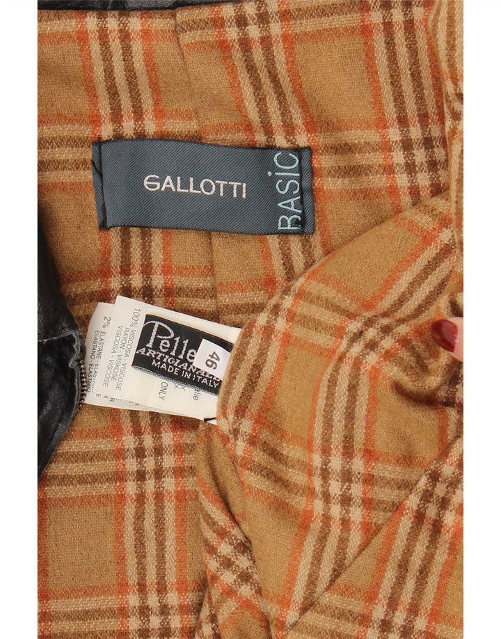 Gallotti Herre Læderjakke IT 46 Lille Sort Læder