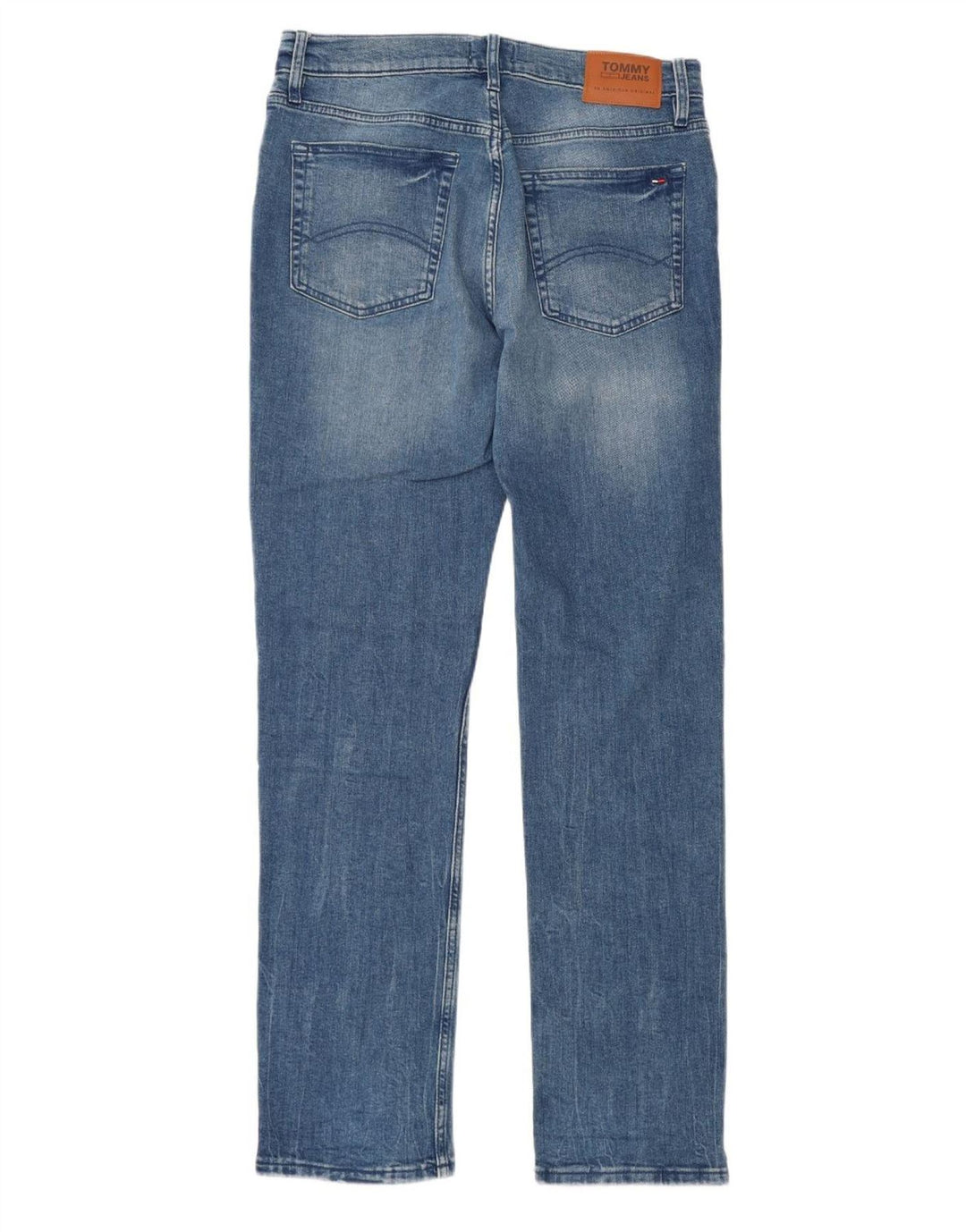 Tommy Hilfiger Straight Jeans til mænd W34 L34 Blå Bomuld