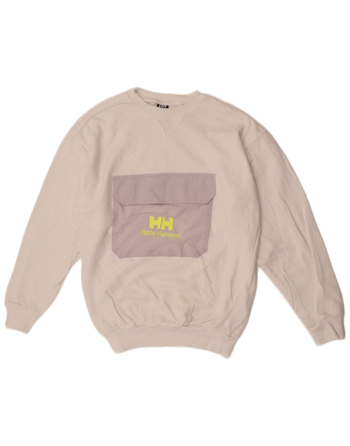 Helly Hansen Herre Grafisk Sweatshirt Jumper Lille Hvid Colourblock Bomuld