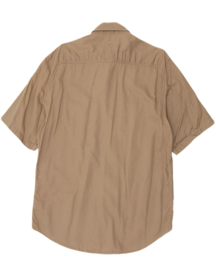 Armani Jeans Kortærmet Herreskjorte Medium Beige Bomuld