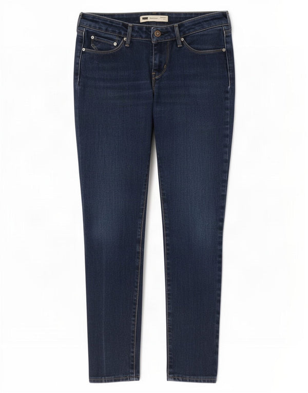 Levi's Womens Bold Curve Modern Rise Skinny Jeans W26 L27 Marineblå Bomuld