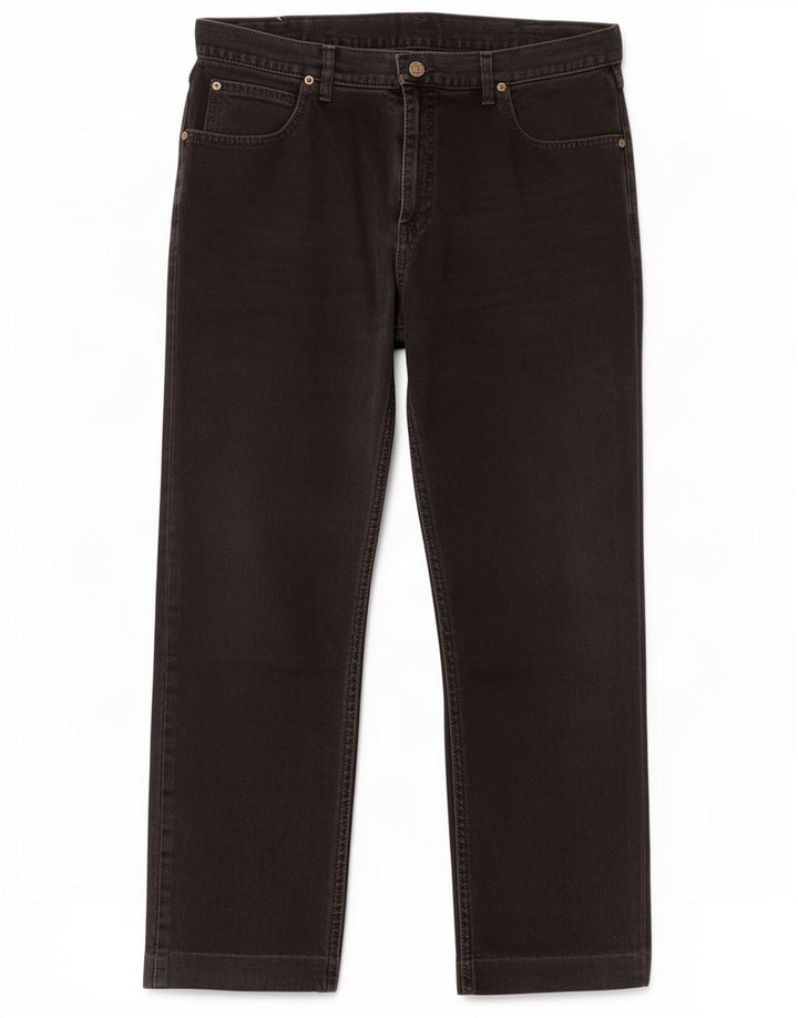 Lee Straight Jeans til mænd W36 L28 Sort bomuld