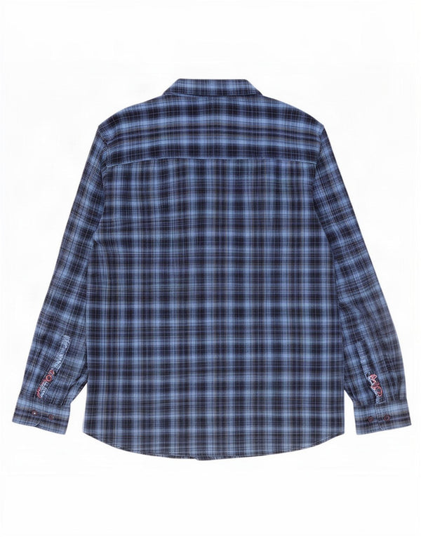 Wrangler Herre Casual skjorte 3XL blå ternet bomuld