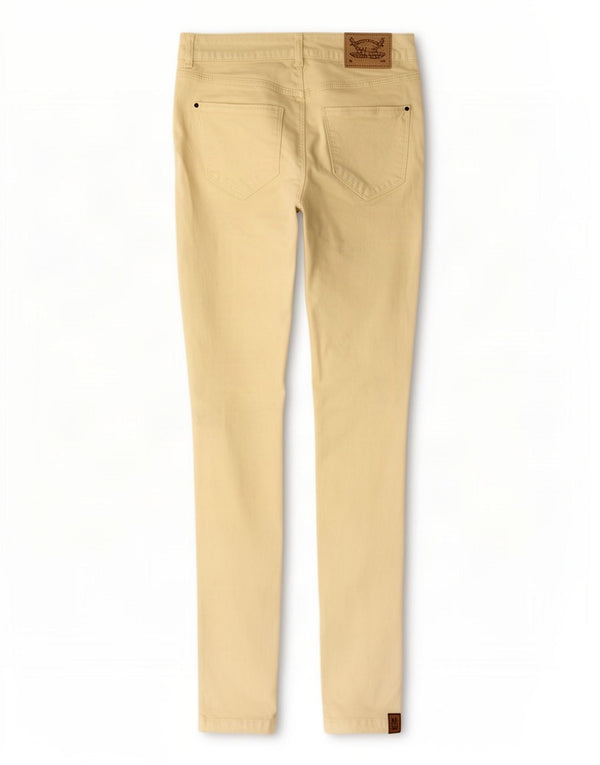 Zara Dame Skinny Jeans EU 38 Small W28 L28 Gul Bomuld