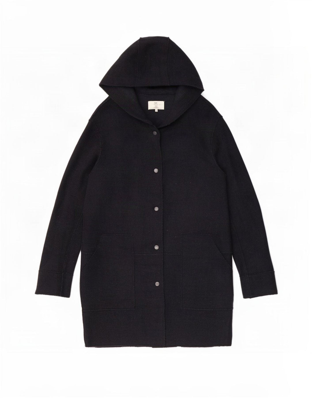 Zara Dame Hætteoverfrakke UK 12 Medium Navy Blue