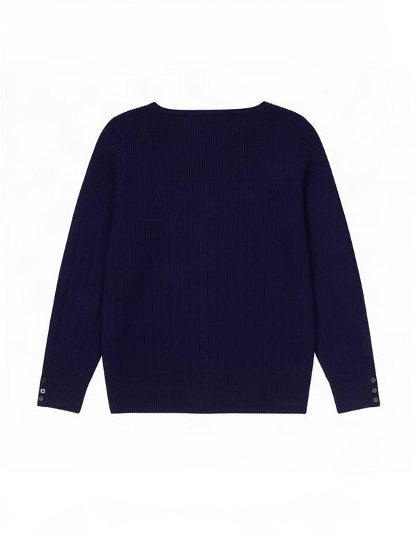 Marks & Spencer Dame Boat Neck Jumper Sweater UK 18 XL Blå Viscose