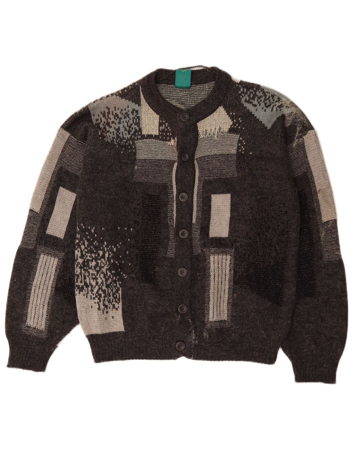 Canda Herre Cardigan Sweater Lille Grå Geometrisk Akryl