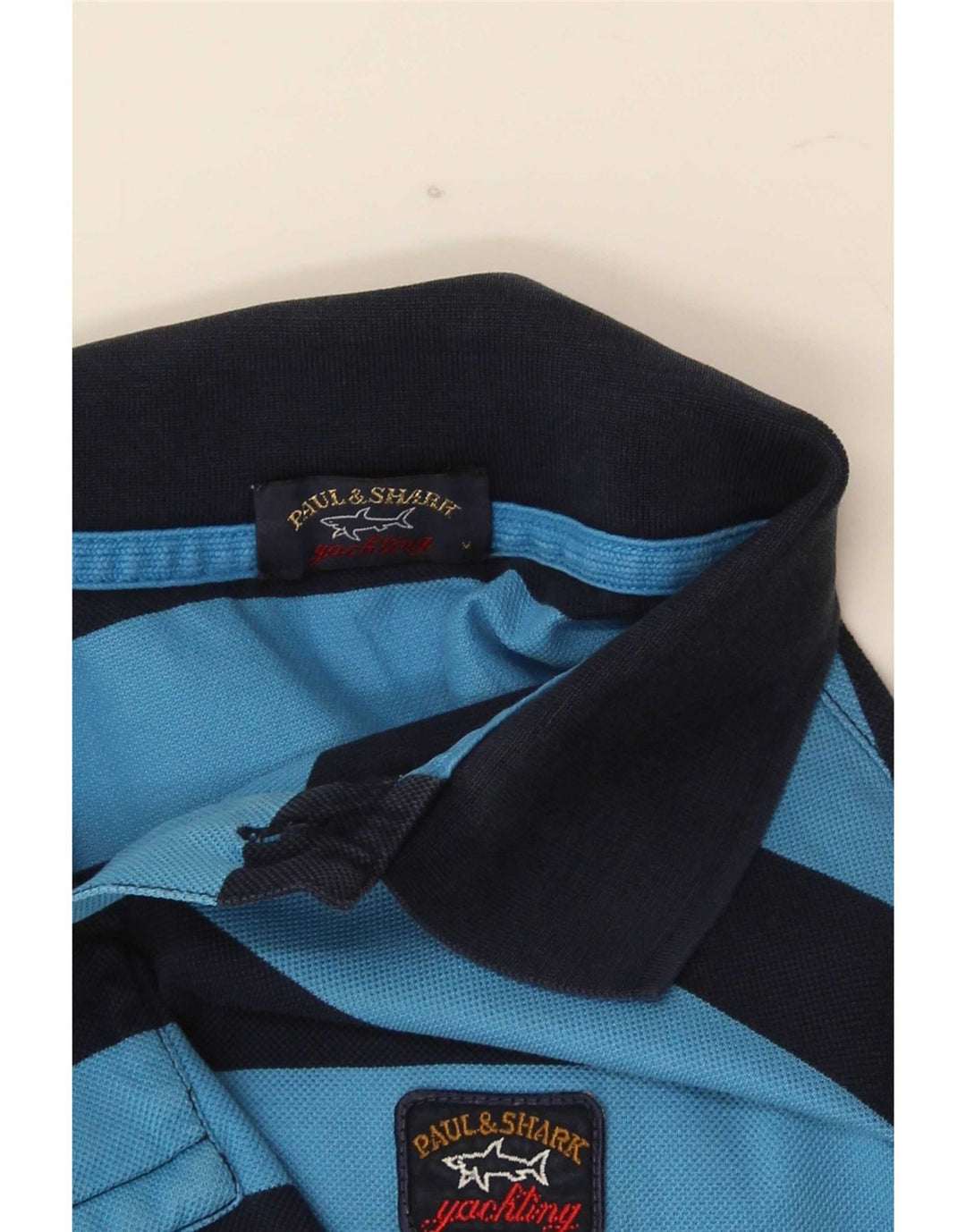 Paul & Shark Herre poloshirt Medium blå stribet