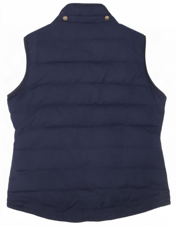 Fat Face Womens Polstret Gilet UK 14 Large Navy Blue Polyester