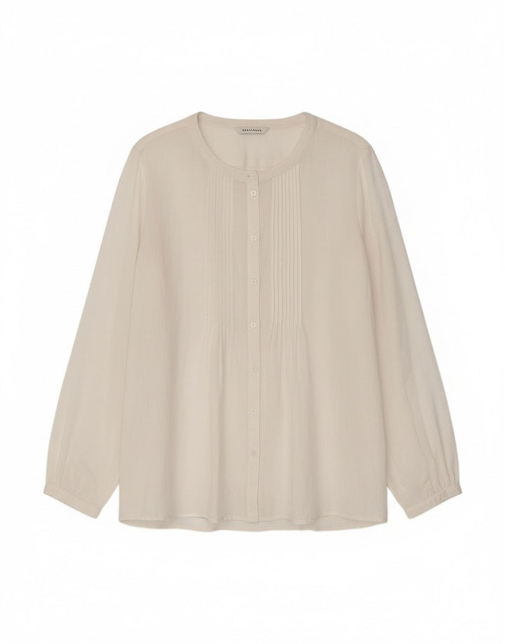 Marella Dame Oversized Shirt Bluse UK 10 Small White Linen