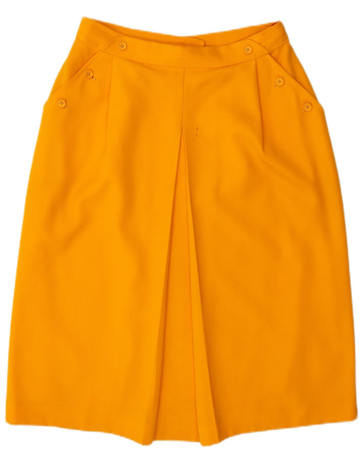 Vintage A-Line nederdel til kvinder W30 Medium Orange Uld
