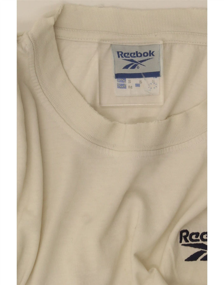 Reebok Herre Loose Fit T-Shirt Top Lille Hvid
