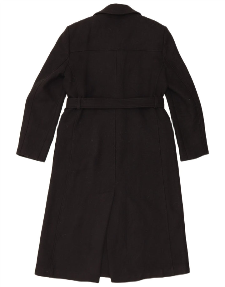 Zara Dame Overfrakke UK 14 Medium Sort Uld