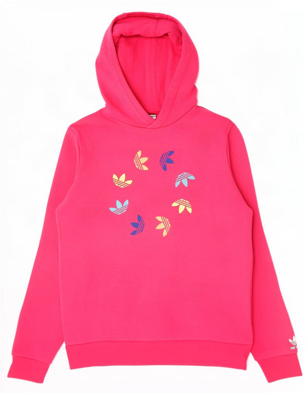 Adidas Grafisk hættetrøje til piger 13-14 år Pink Bomuld