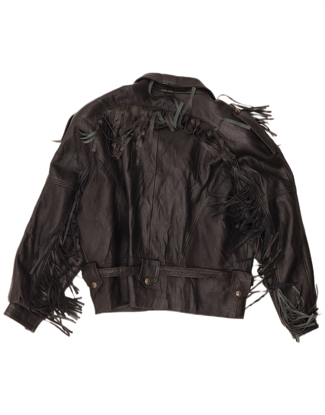 Vintage Herre Læder Biker Jacket UK 40 Large Black