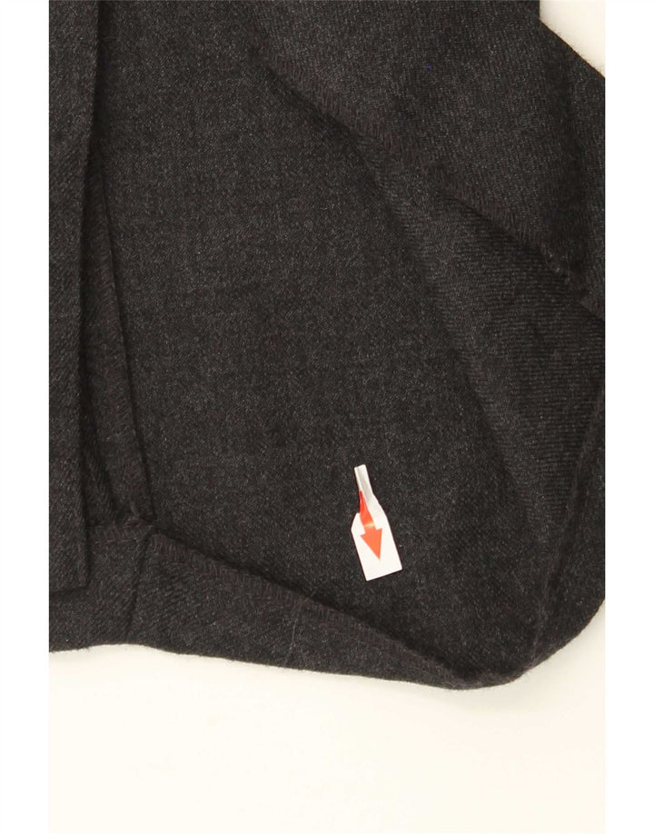 Vintage Dame Midi Nederdel UK 12 Medium W27 Grå Uld