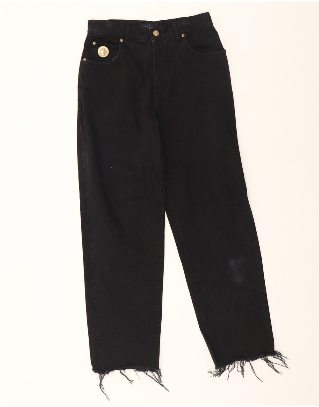 TRUSSARDI Mens Straight Jeans W28 L29 Black Vintage Trussardi and Second-Hand Trussardi from Messina Hembry 