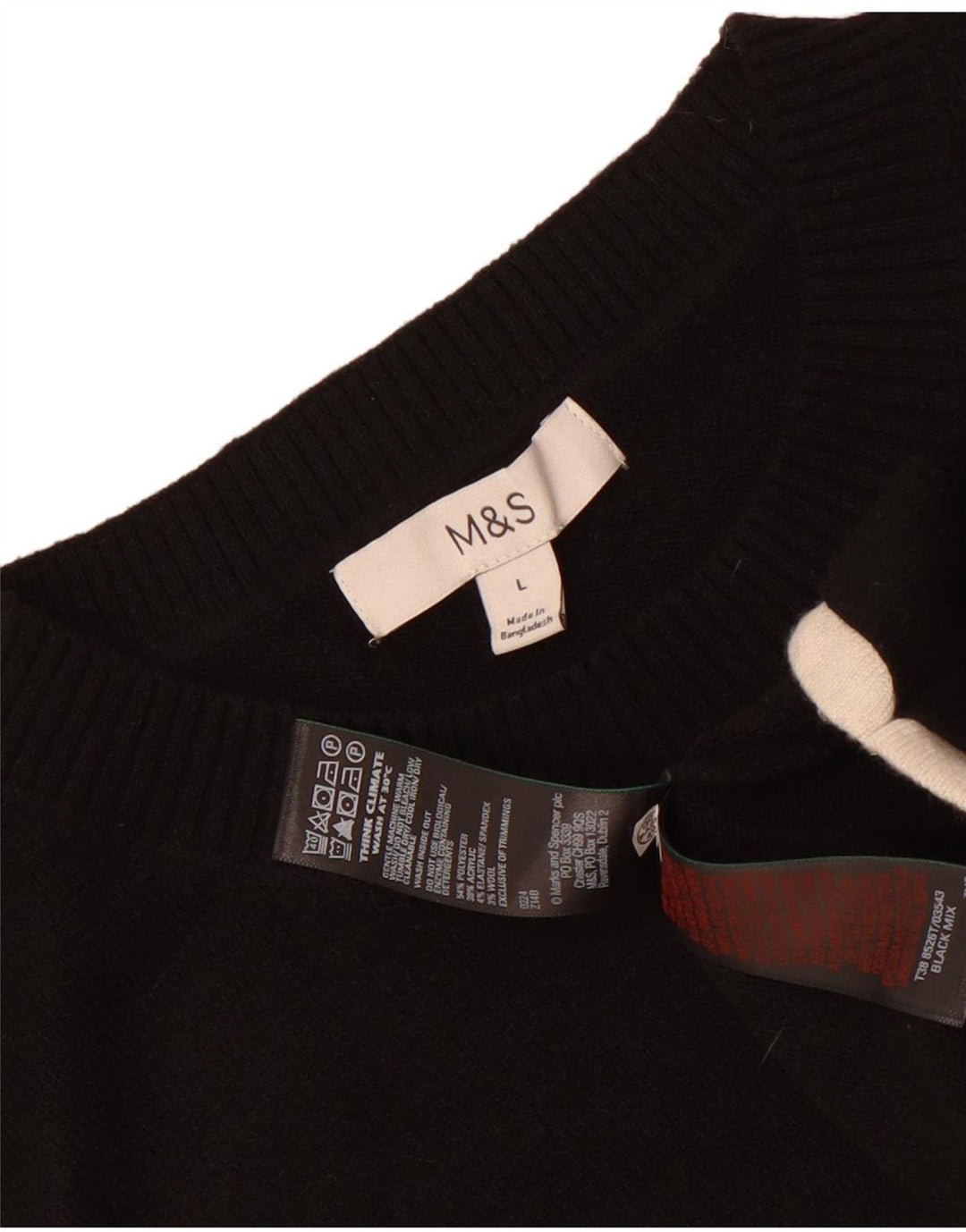 Marks & Spencer Herrevest Tank Top Stor Sort Polyester
