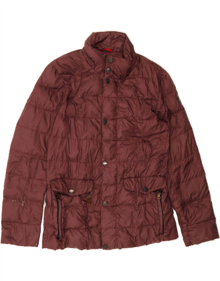 FAY Womens Padded Jacket UK 16 Large Maroon Vintage Fay and Second-Hand Fay from Messina Hembry 