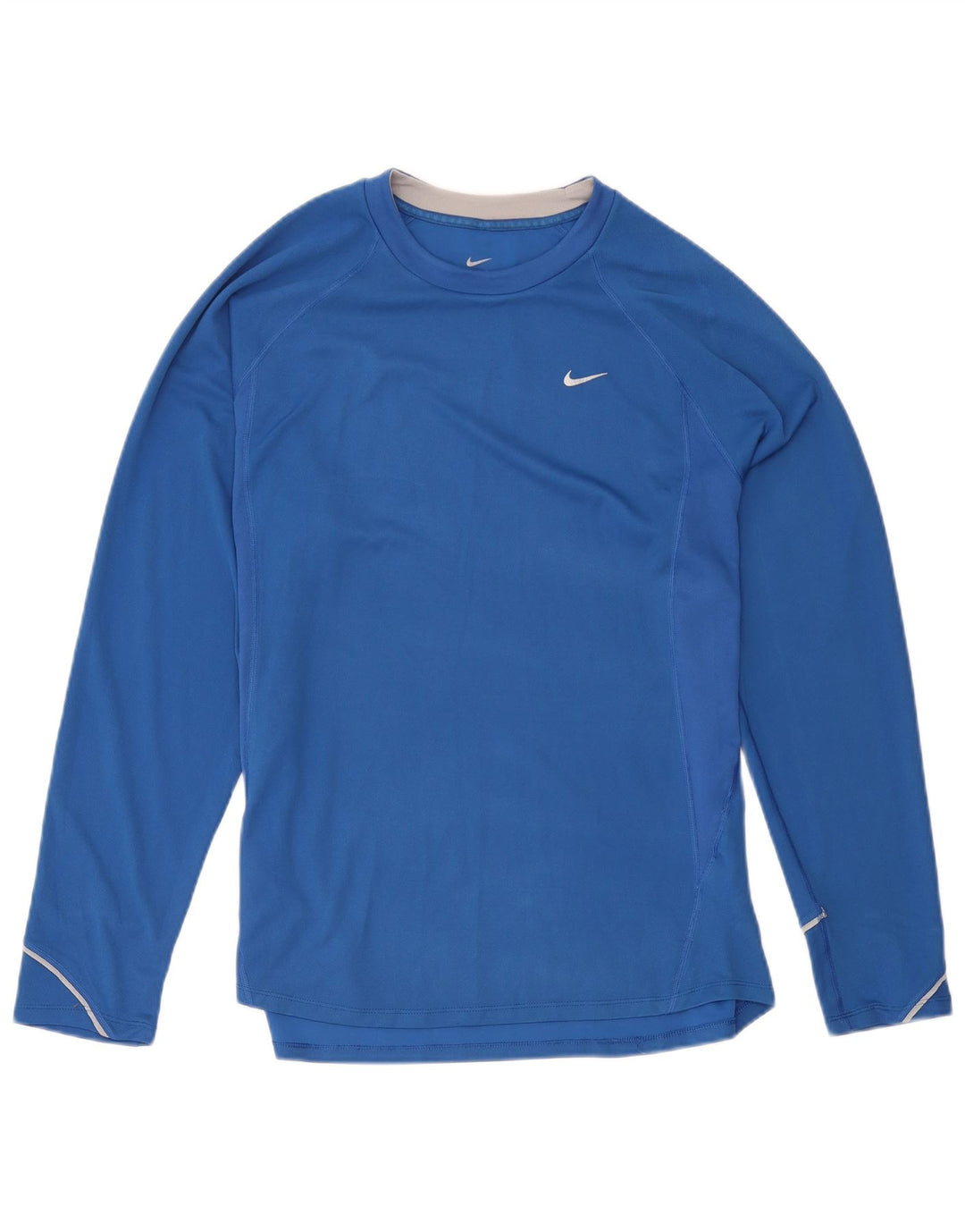 Nike Dame Dri Fit Top Langærmet UK 20/22 XL Blå Polyester
