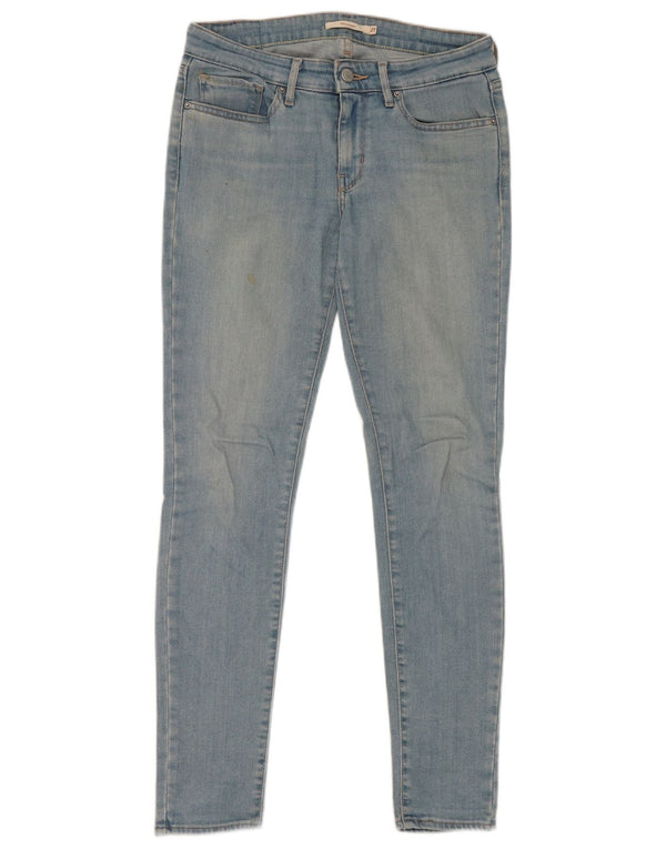 Levi's Dame 711 Skinny Jeans W27 L28 Blå Bomuld