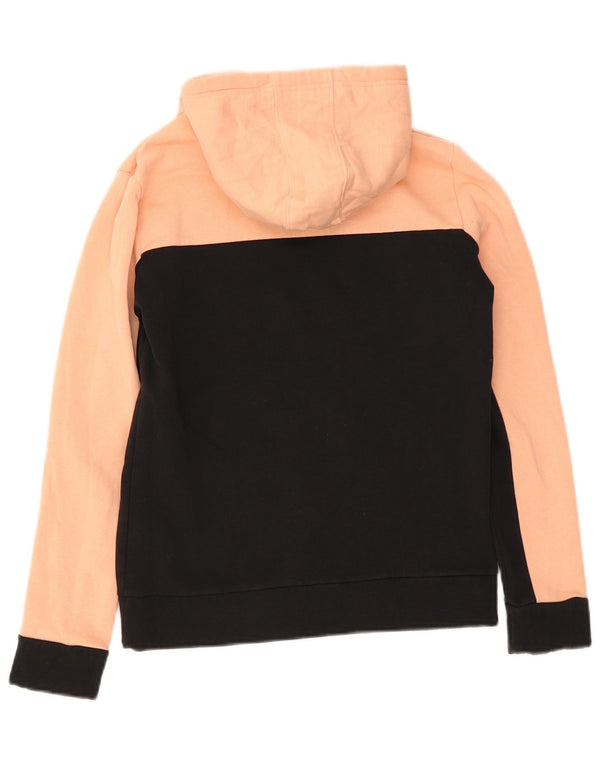 Adidas Graphic Hoodie Jumper UK 8/10 Small Pink Colourblock Bomuld