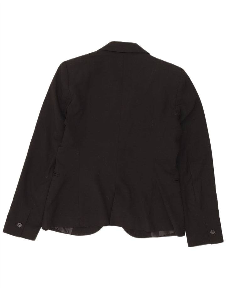 Zara Dame 1 Knap Blazer Jakke EU 38 Lille Sort