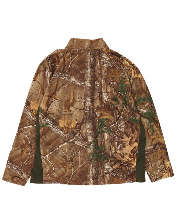 UNDER ARMOUR Herre Cold Gear Pullover Træningsdragt Top 2XL Brun Colourblock