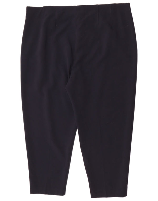 Marks & Spencer, højtaljede cropped bukser til kvinder UK 22 3XL W42 L26 Navy B