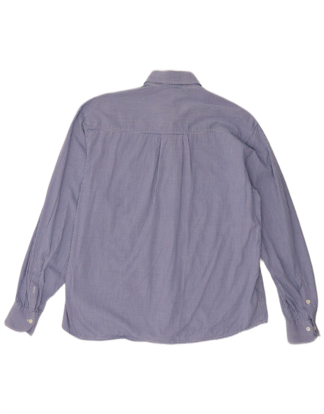 Emmanuel Schvili Dame Langærmet Regular Shirt UK 18 XL Blue Gingham