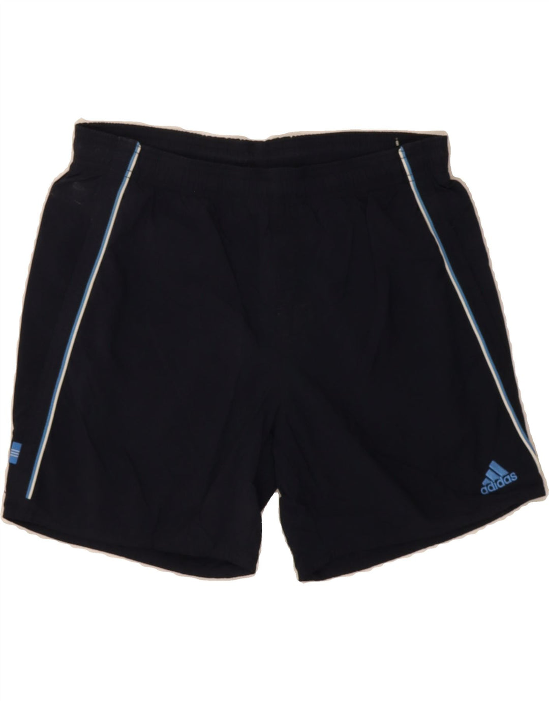 ADIDAS Mens Sport Shorts Small  Navy Blue Nylon Vintage Adidas and Second-Hand Adidas from Messina Hembry 