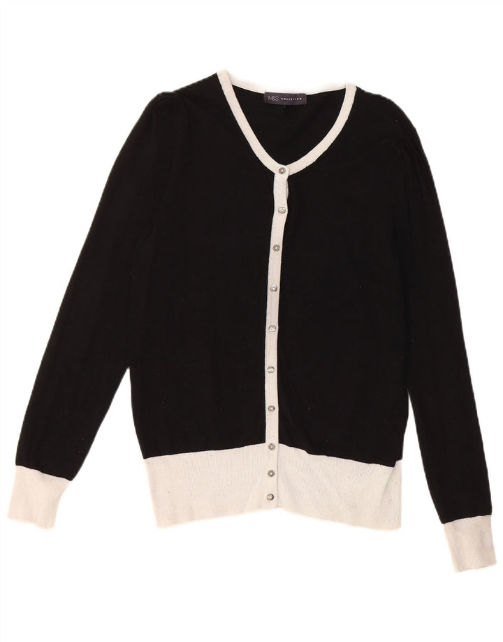 Marks & Spencer Dame Cardigan Sweater UK 10 Samll Sort Colourblock