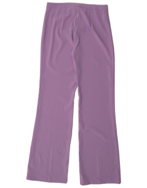 Pinko Dame Bootcut Casual Bukser UK 14 Large W34 L35 Purple Polyester