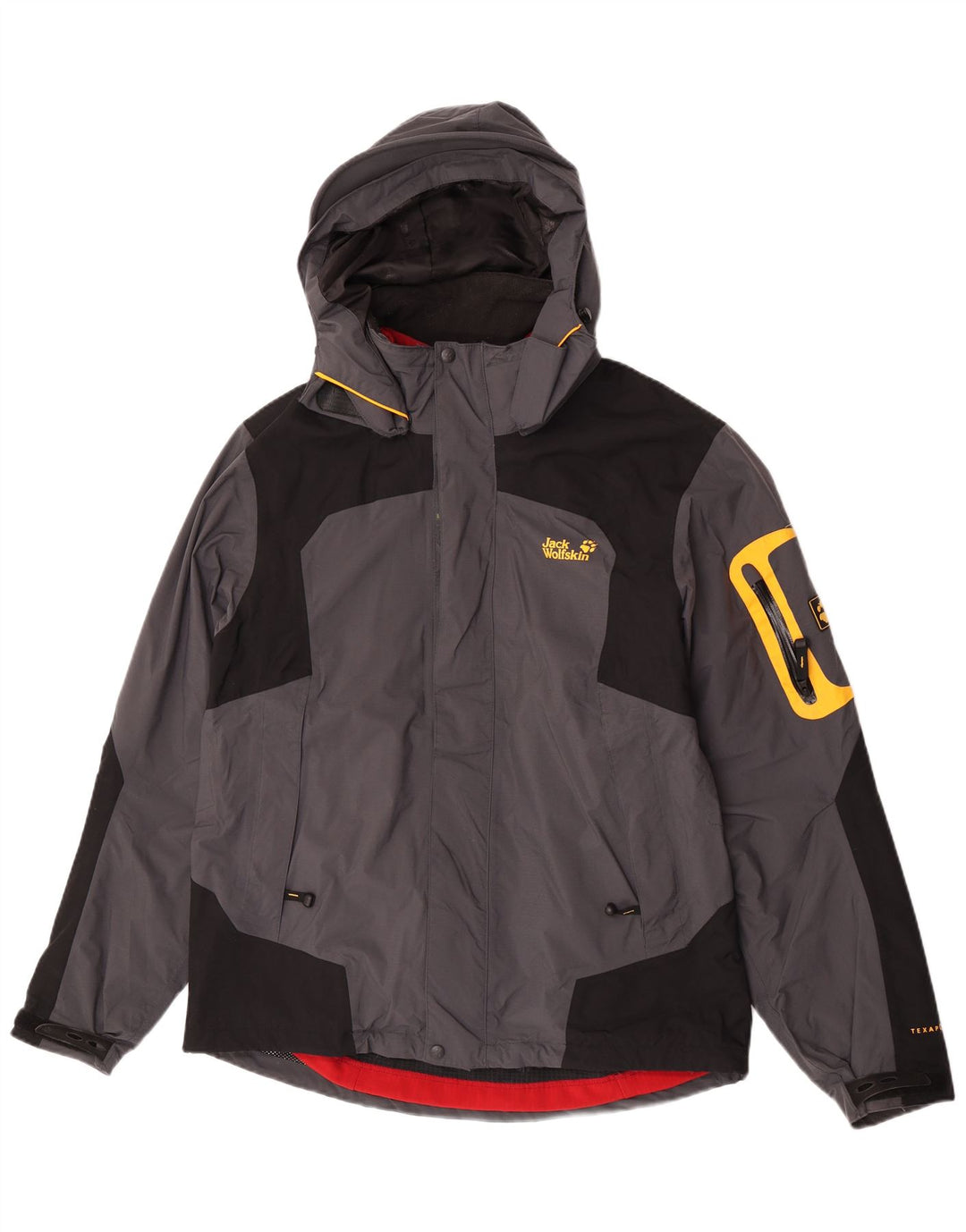 Jack Wolfskin Herre Windbreaker Jacket UK 40/42 Large Grey Colourblock