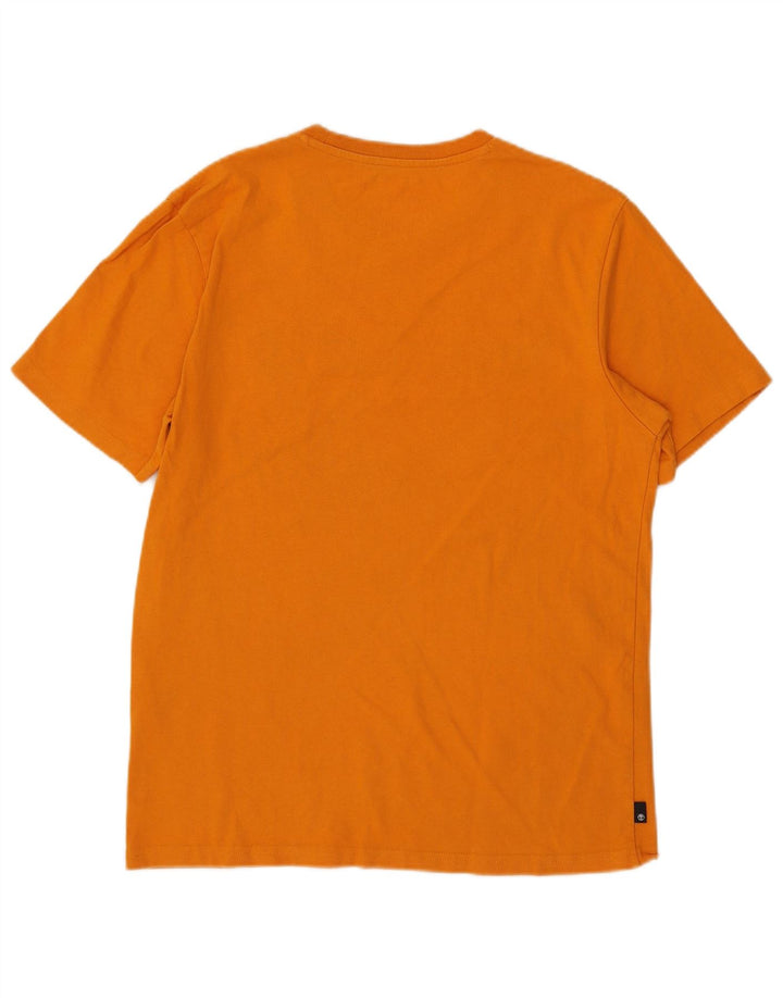Timberland Herre Regular Fit Grafisk T-shirt Top Medium Orange Bomuld