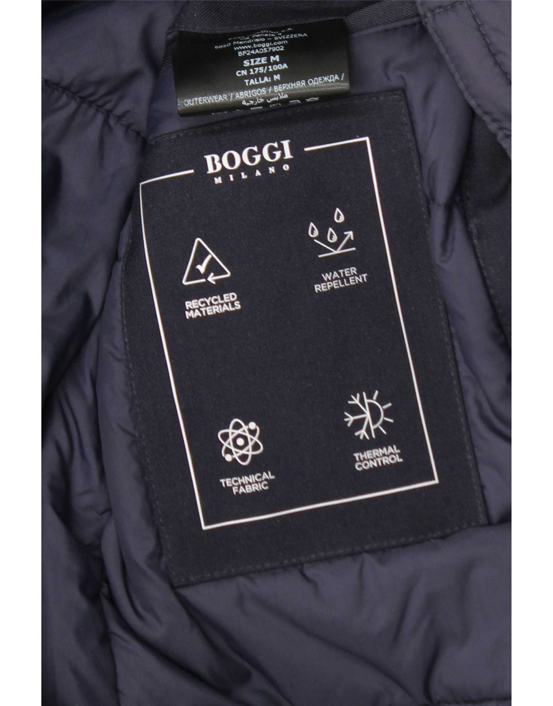 Boggi Herre Windbreaker Coat UK 38 Medium Navy Blue Polyester