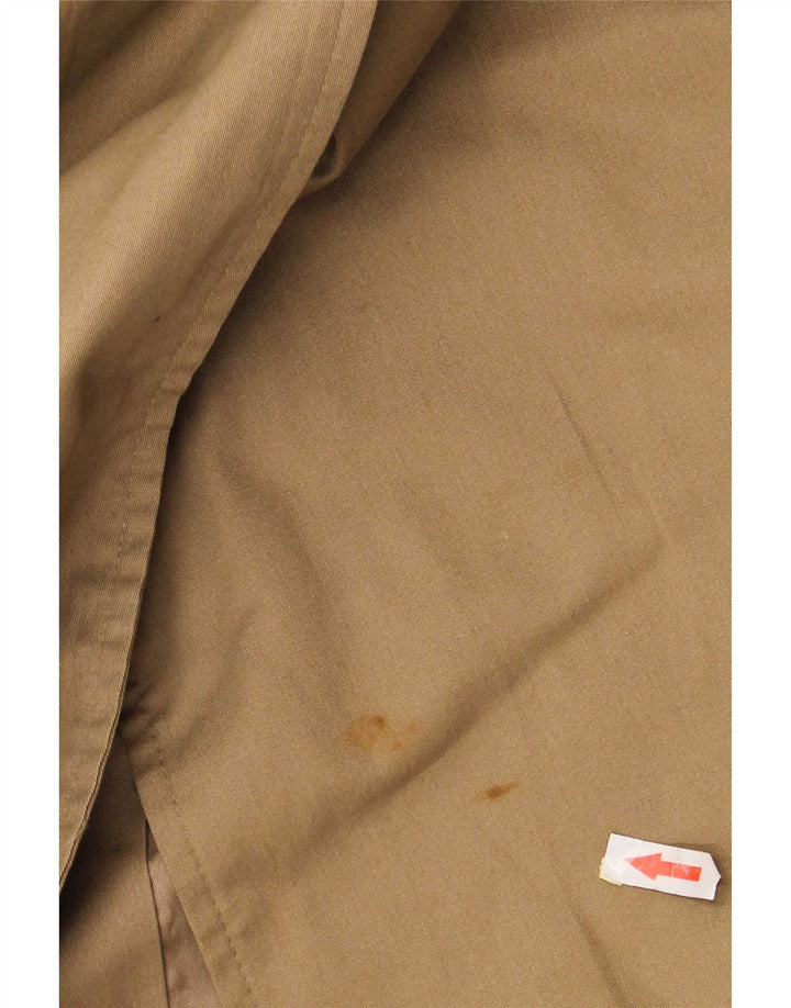 Vintage Dame Longline Oversized Trench Coat IT 40 Small Beige Polyester