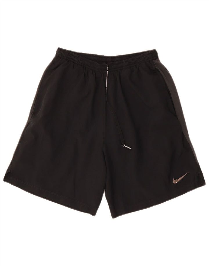 Nike Dri Fit sportsshorts til mænd Small Black Colourblock Polyester