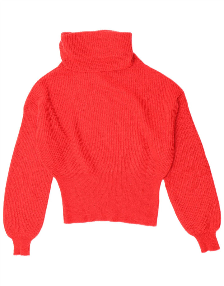 Kontatto Dame Rullehals Sweater UK 12 Medium Rød Akryl