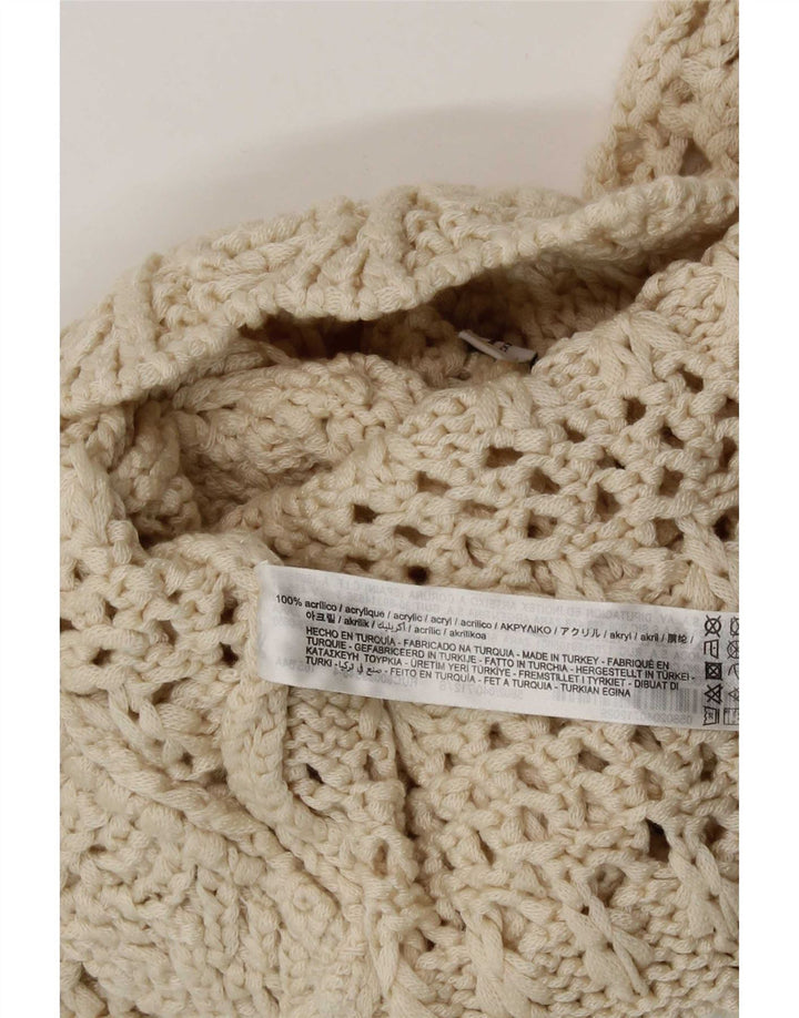 Zara Damestrik Se Through Top UK 8 Small Beige Akryl