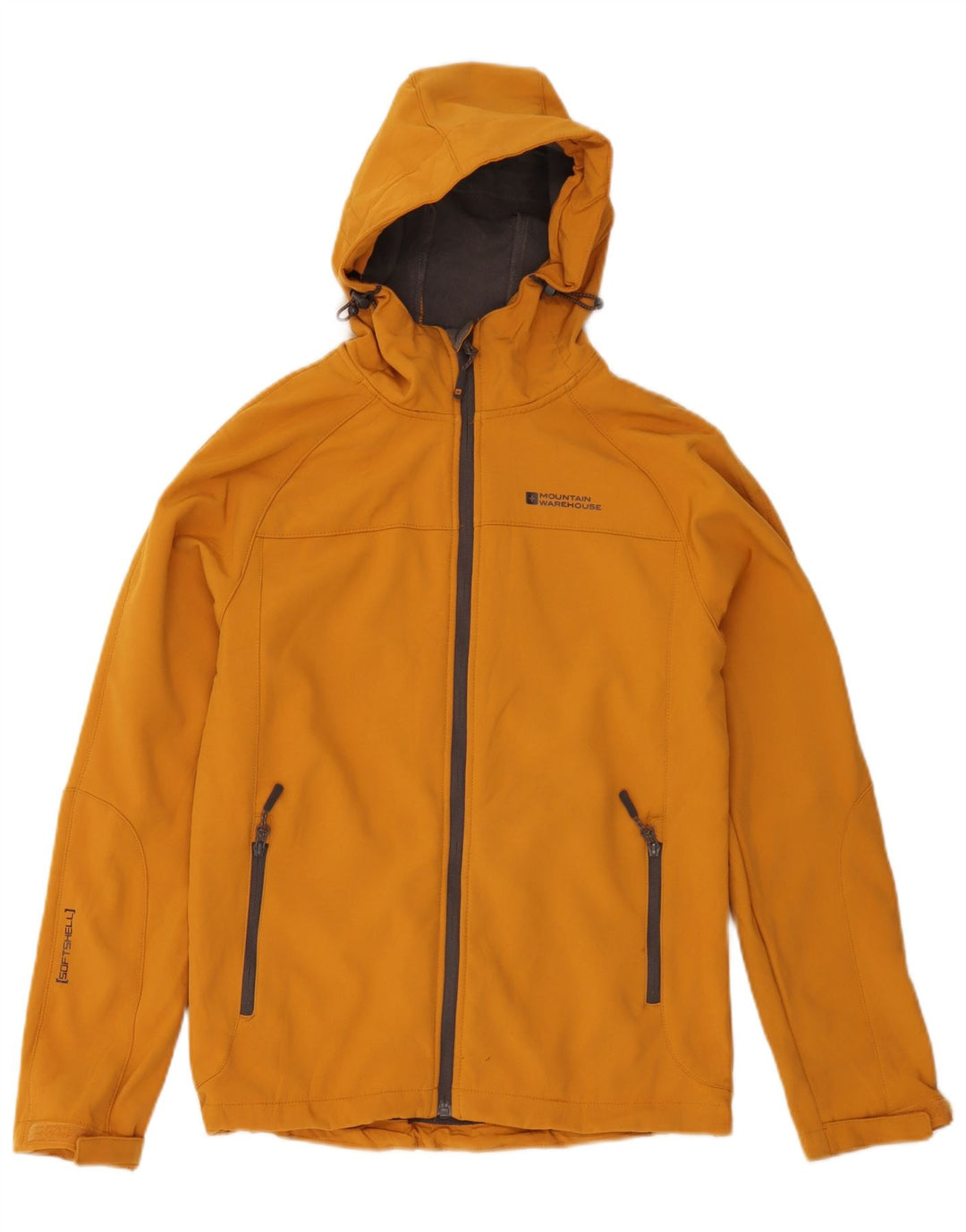 Mountain Warehouse Herre Hooded Windbreaker Jacket UK 34 XS Gul Polyester