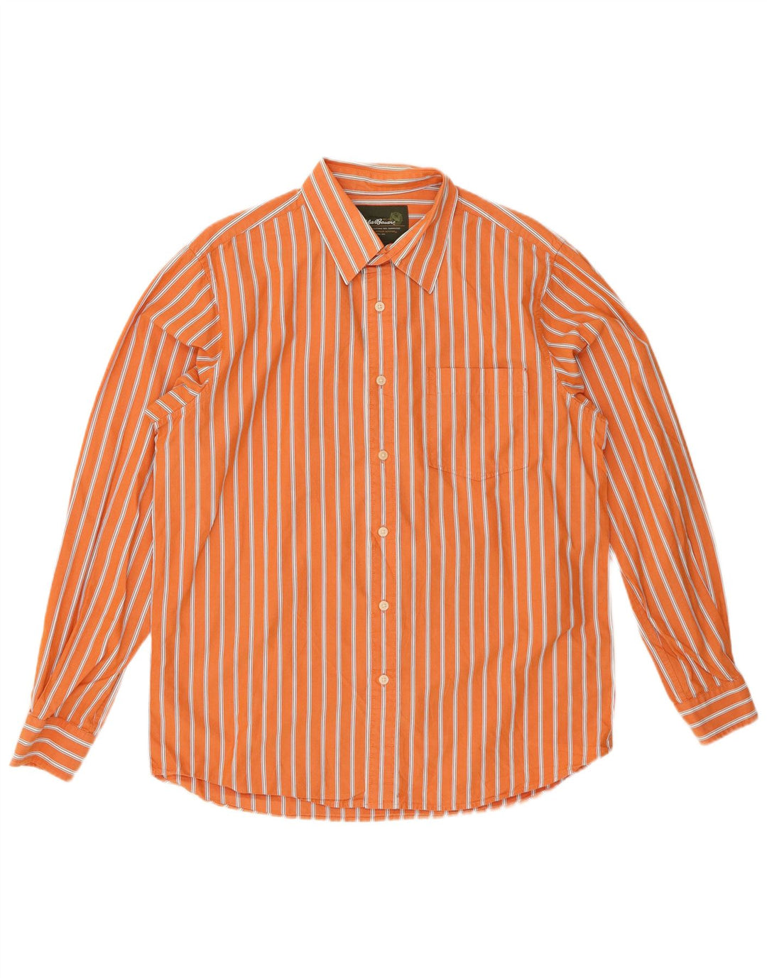EDDIE BAUER Herreskjorte Medium Orange Nålestribet bomuld