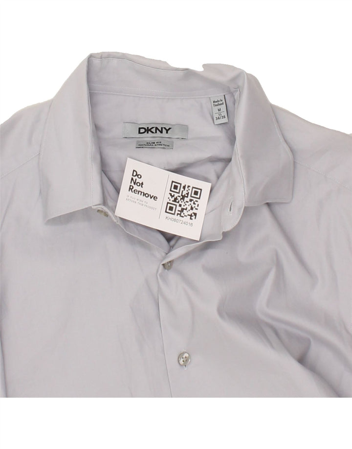 DKNY Mens Slim Fit Shirt Size 15 Medium Blue Cotton Vintage Dkny and Second-Hand Dkny from Messina Hembry 