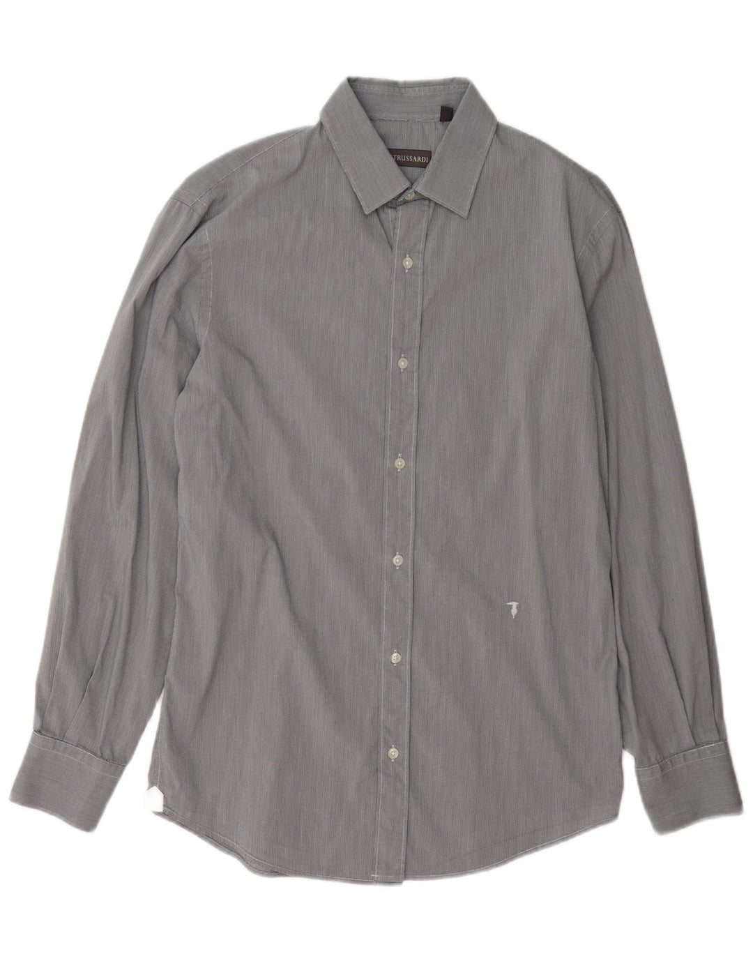 Trussardi herreskjorte str. 39 Medium Grey Houndstooth
